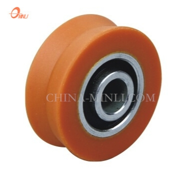 Roue en nylon orange Rouleau en nylon de vente chaude pour poulie de fenêtre et de porte