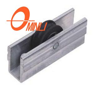 Roulement à revêtement plastique pour quincaillerie de porte avec poulie de support en alliage d'aluminium (ML-GS015)